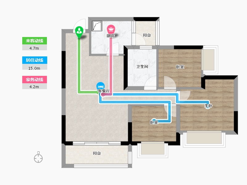 贵州省-贵阳市-贵阳恒大观山学府-70.40-户型库-动静线