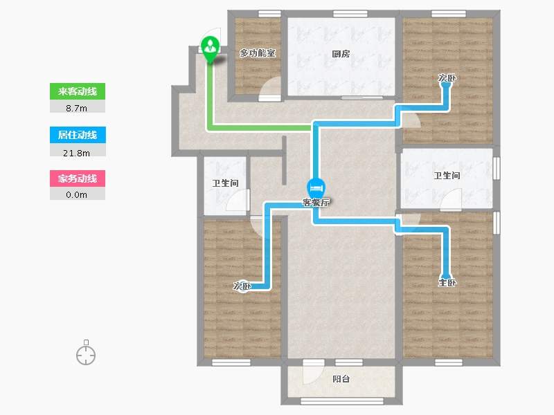 辽宁省-沈阳市-万科翡翠观澜-125.58-户型库-动静线