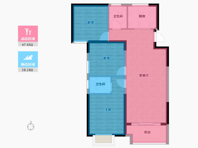 湖北省-武汉市-武汉中国健康谷-77.17-户型库-动静分区