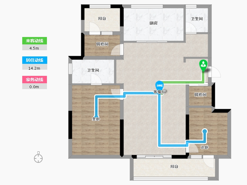 辽宁省-沈阳市-万科府前壹号-107.84-户型库-动静线