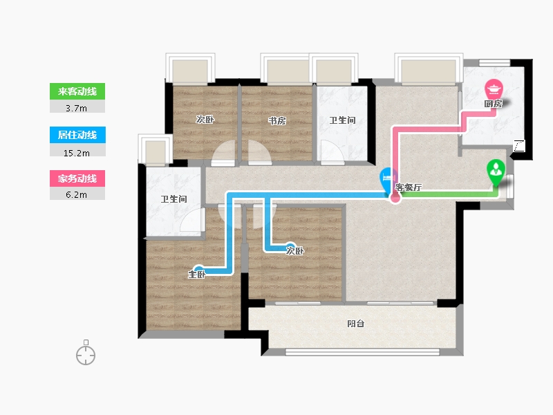 福建省-厦门市-中粮云玺壹号-88.00-户型库-动静线