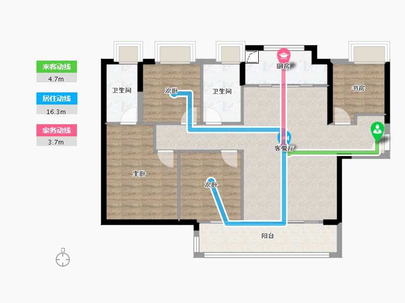 福建省-厦门市-中粮云玺壹号-100.00-户型库-动静线