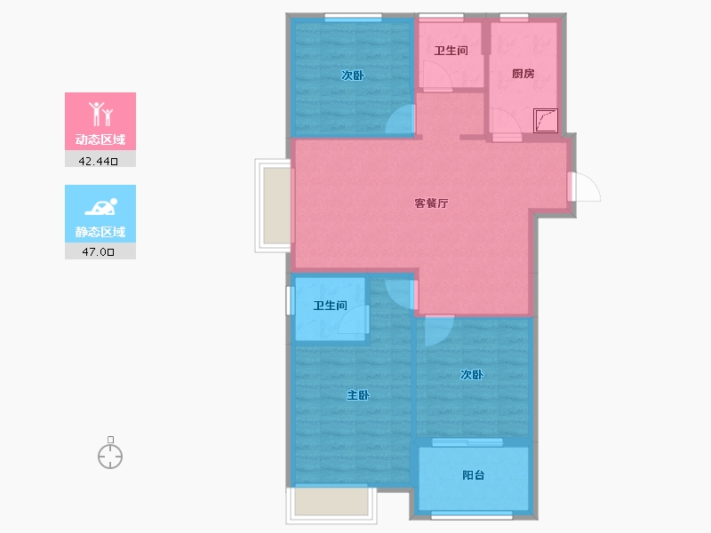 福建省-厦门市-中交国贸鹭原-80.00-户型库-动静分区