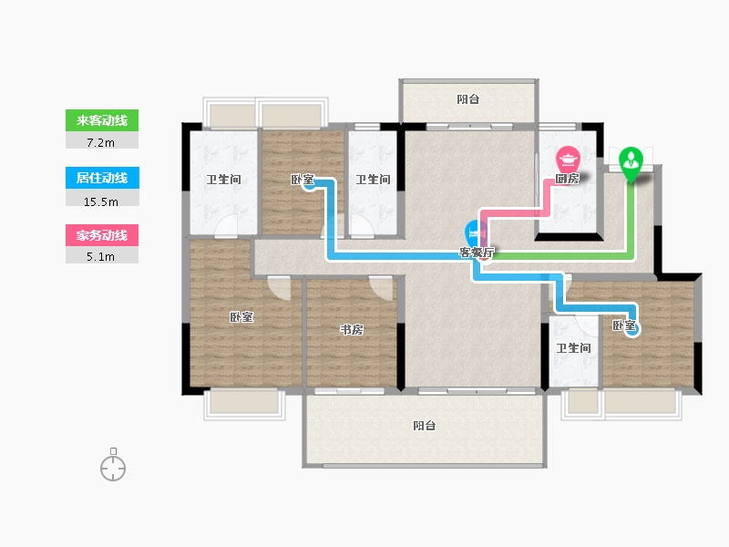 广东省-东莞市-深业松湖云城-153.13-户型库-动静线