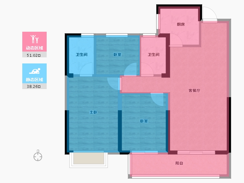 湖北省-武汉市-城投联投誉江南-80.00-户型库-动静分区