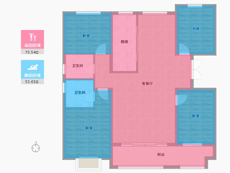 山东省-潍坊市-恒信凤栖桃源-115.20-户型库-动静分区