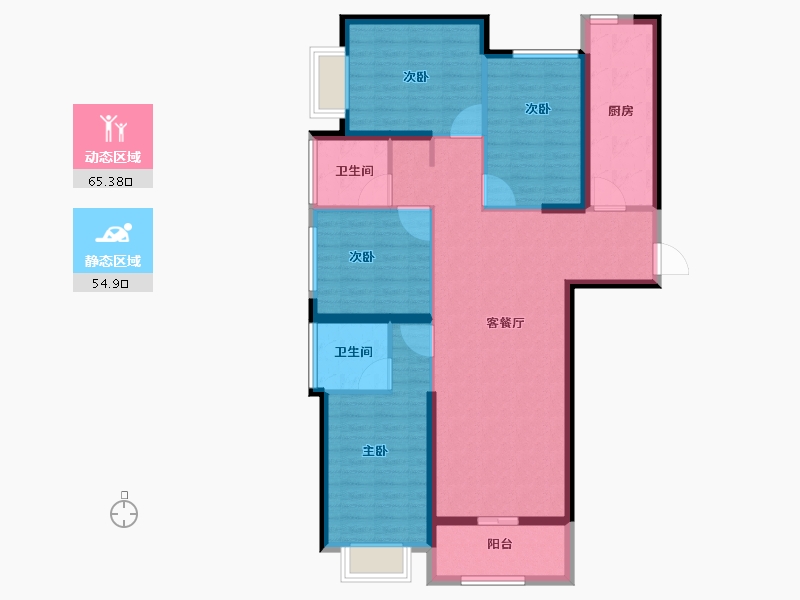 河南省-郑州市-万华城-108.00-户型库-动静分区