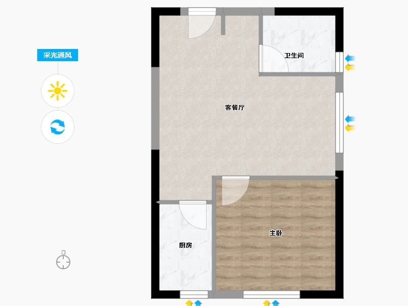 辽宁省-沈阳市-春晖尚居-48.80-户型库-采光通风