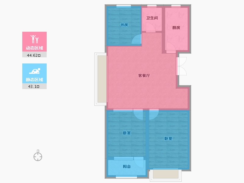 山东省-潍坊市-恒信凤栖桃源-78.58-户型库-动静分区