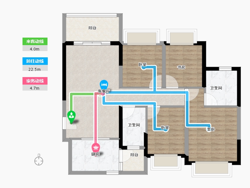 广东省-佛山市-恒大滨江华府-92.00-户型库-动静线