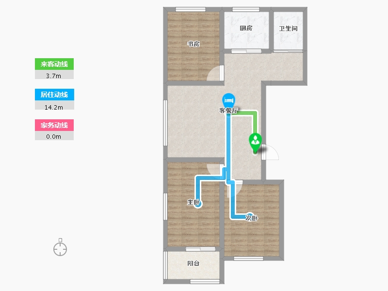 山东省-潍坊市-华安·东方名郡-89.60-户型库-动静线