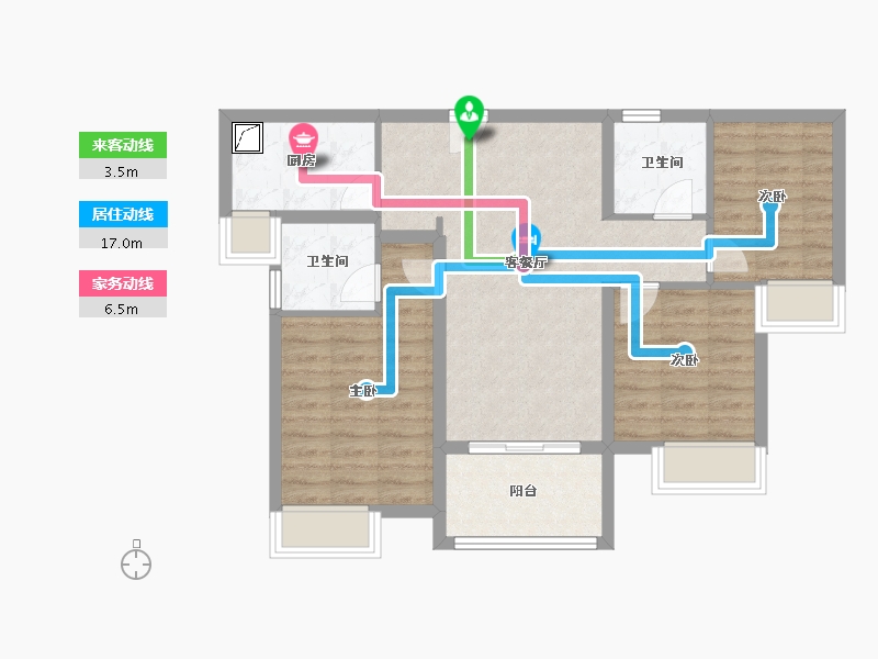 福建省-厦门市-中交国贸鹭原-76.00-户型库-动静线