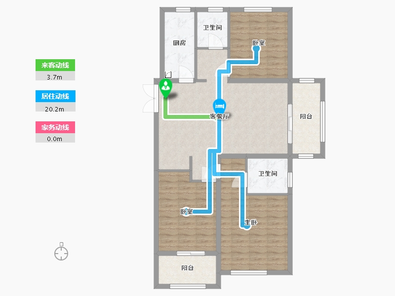 江苏省-徐州市-御水帝景城二期-98.00-户型库-动静线