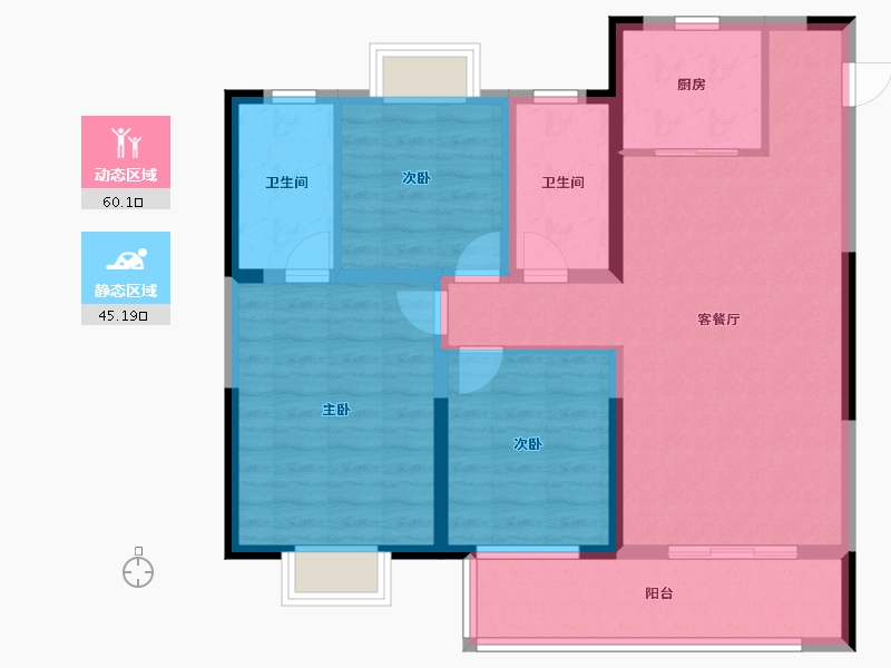 湖北省-武汉市-天纵时代城-94.01-户型库-动静分区