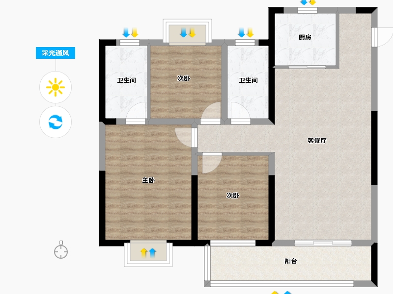 湖北省-武汉市-天纵时代城-94.01-户型库-采光通风