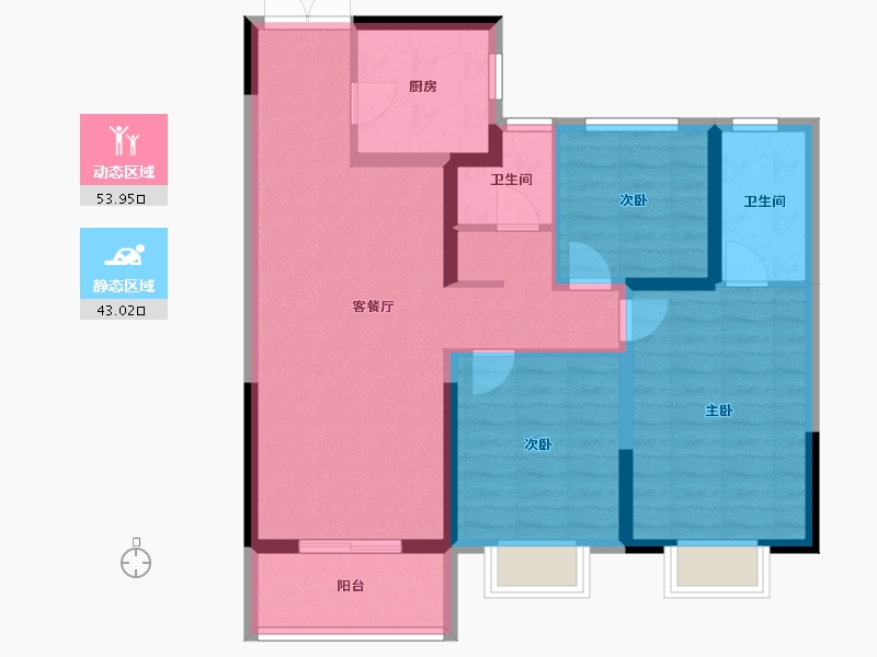 湖北省-武汉市-中国城乡香樾洲-86.40-户型库-动静分区