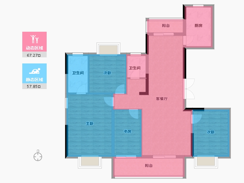 湖北省-武汉市-中国城乡香樾洲-112.80-户型库-动静分区