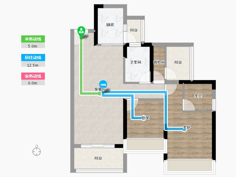 广东省-佛山市-信业悦容台-68.81-户型库-动静线