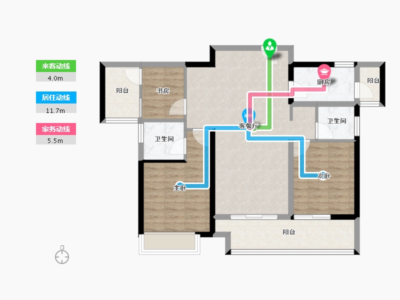 湖南省-长沙市-环球融创会展上东区-86.00-户型库-动静线