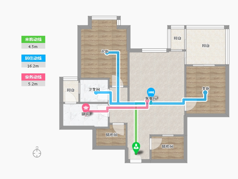 四川省-成都市-阳曦芙蓉城-80.00-户型库-动静线