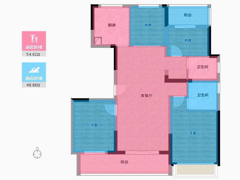 浙江省-宁波市-江汇城-92.20-户型库-动静分区