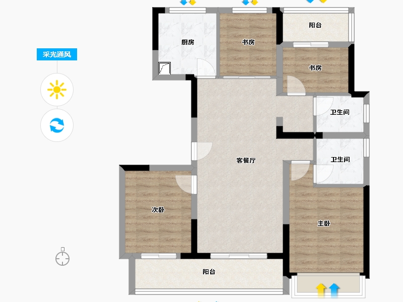 浙江省-宁波市-江汇城-92.20-户型库-采光通风