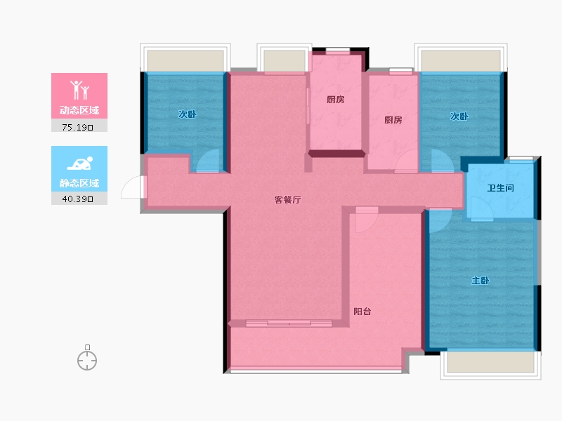 湖南省-长沙市-环球融创会展上东区-103.17-户型库-动静分区