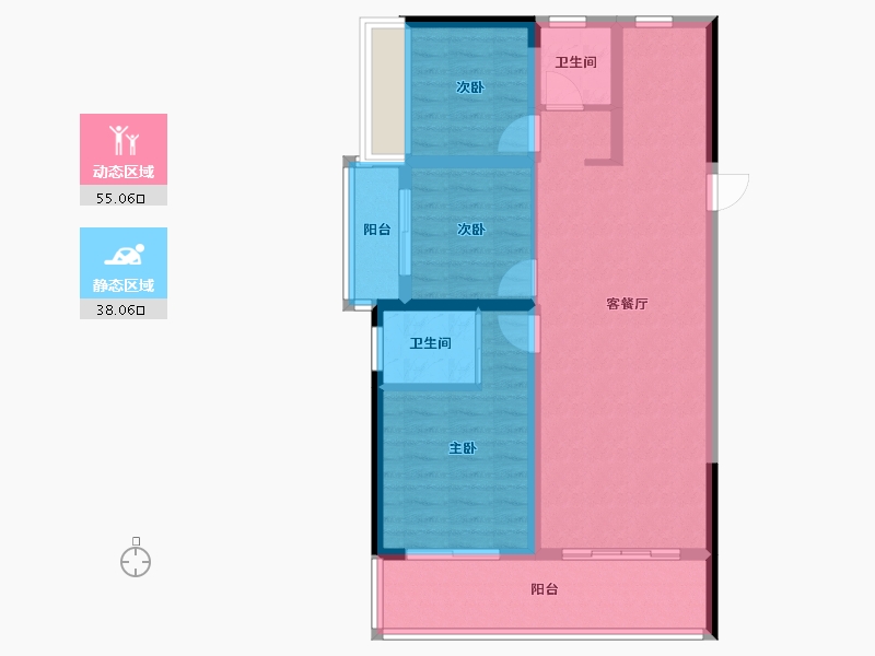 湖北省-孝感市-民邦壹号院-83.00-户型库-动静分区