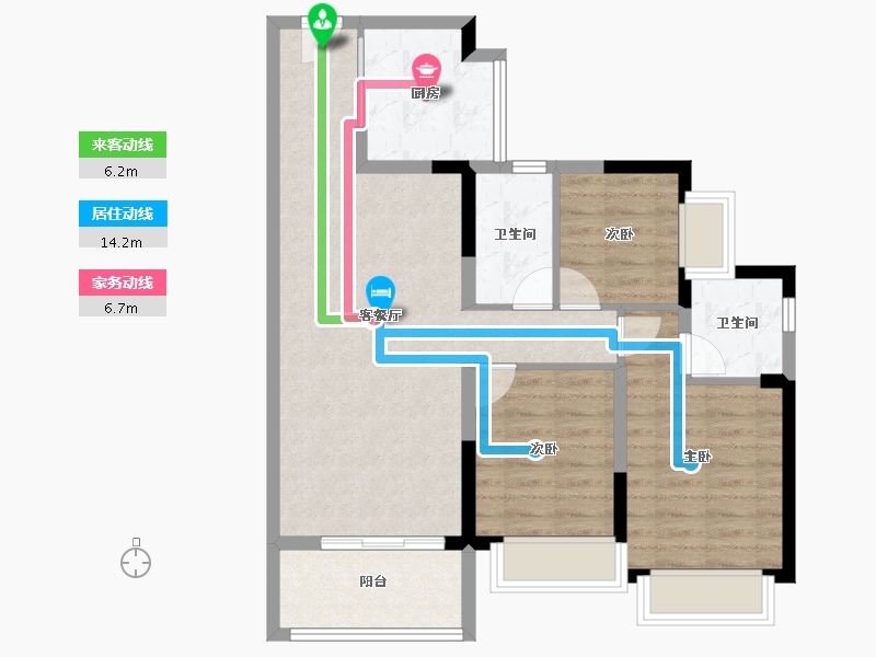 广东省-东莞市-松湖碧桂园·天钻-78.76-户型库-动静线