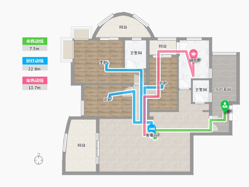 福建省-泉州市-陶然居-112.97-户型库-动静线