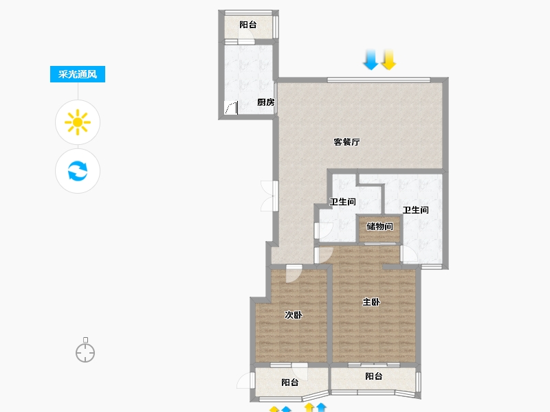 上海-上海市-九庐-121.36-户型库-采光通风