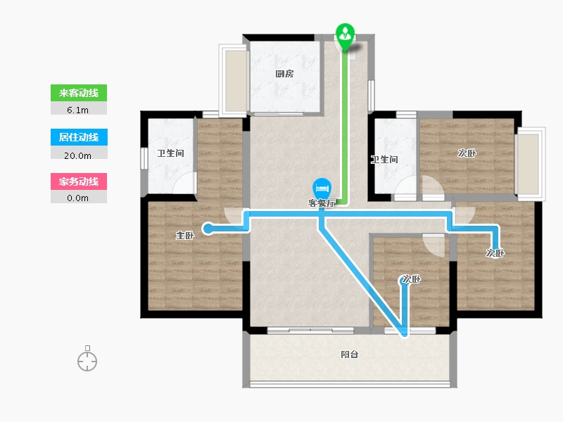 广东省-东莞市-松湖碧桂园·天钻-115.05-户型库-动静线