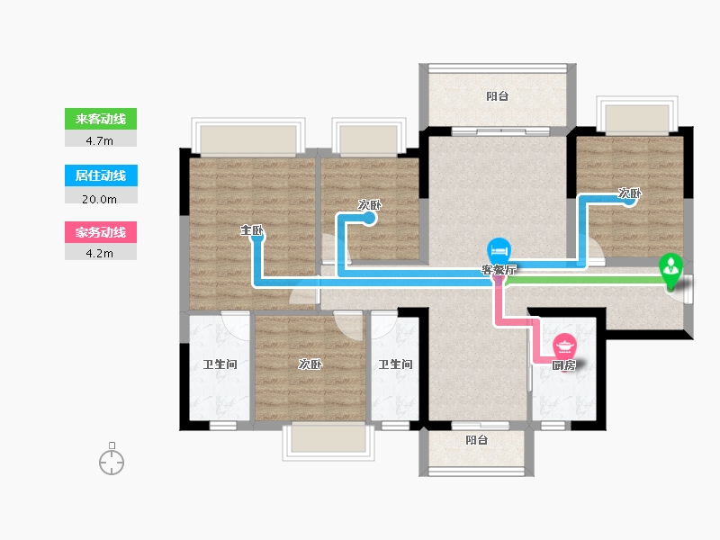 广东省-东莞市-星汇常一居-96.86-户型库-动静线