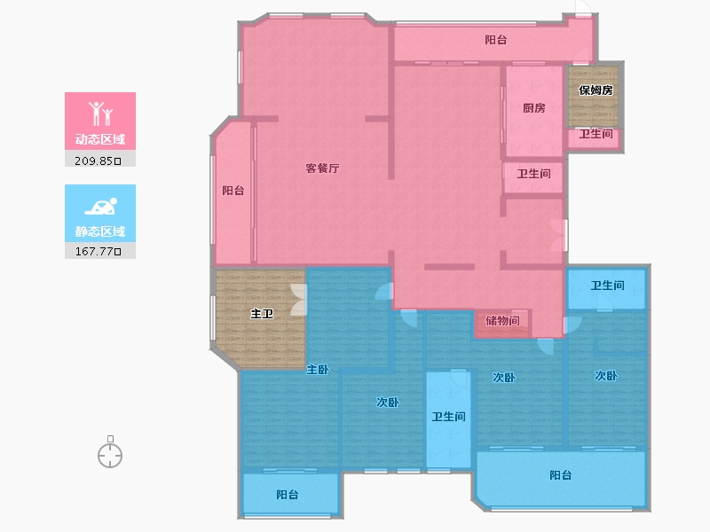 上海-上海市-云锦东方三期-374.07-户型库-动静分区