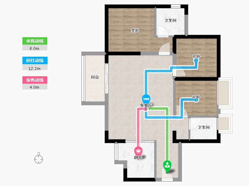 广东省-东莞市-松湖碧桂园·天钻-76.87-户型库-动静线