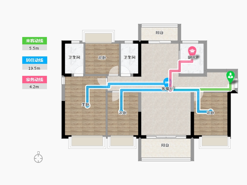 广东省-东莞市-松湖碧桂园·天钻-100.96-户型库-动静线