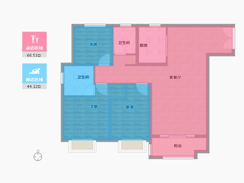 甘肃省-兰州市-兰州万达城-100.00-户型库-动静分区