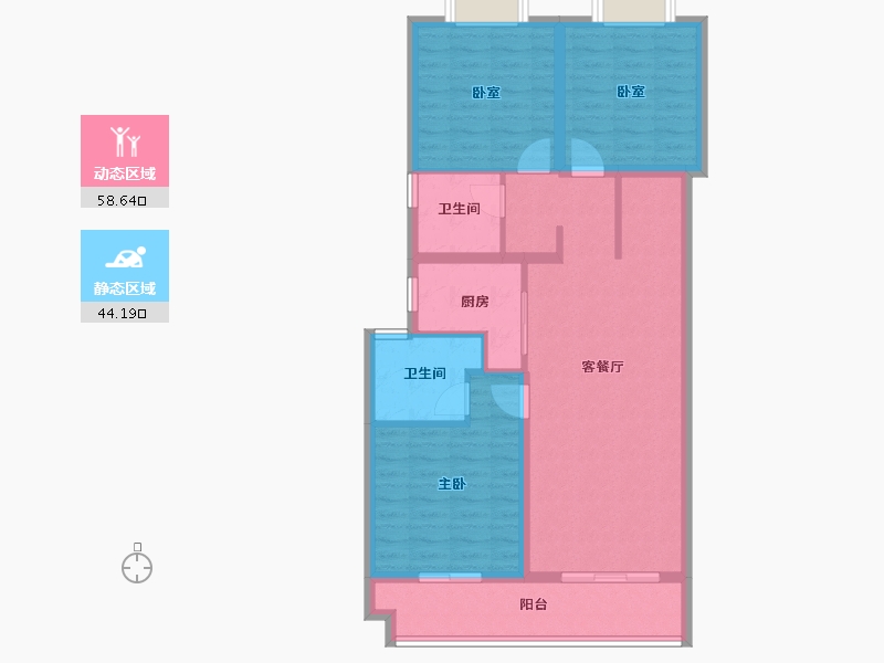 湖北省-武汉市-香港置地光明地产印湖云著-92.01-户型库-动静分区