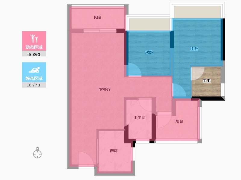 广东省-佛山市-信业尚上名庭-62.13-户型库-动静分区