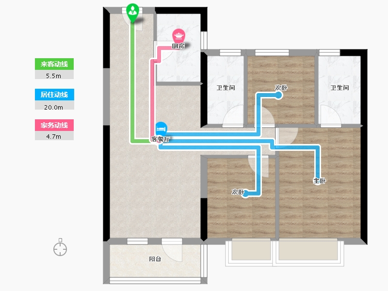 辽宁省-沈阳市-一方·上河府-73.29-户型库-动静线