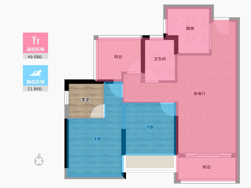 广东省-佛山市-信业尚上名庭-67.20-户型库-动静分区