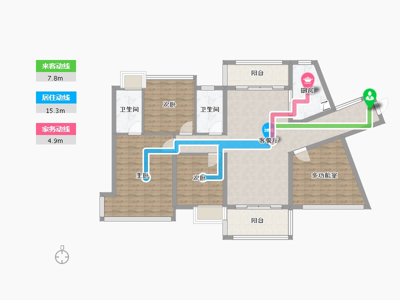 广东省-中山市-逸骏半岛-96.36-户型库-动静线