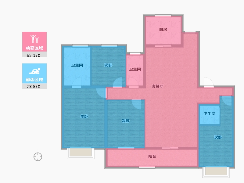 山东省-潍坊市-中海世家-148.05-户型库-动静分区