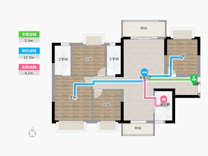 广东省-东莞市-星汇常一居-97.68-户型库-动静线