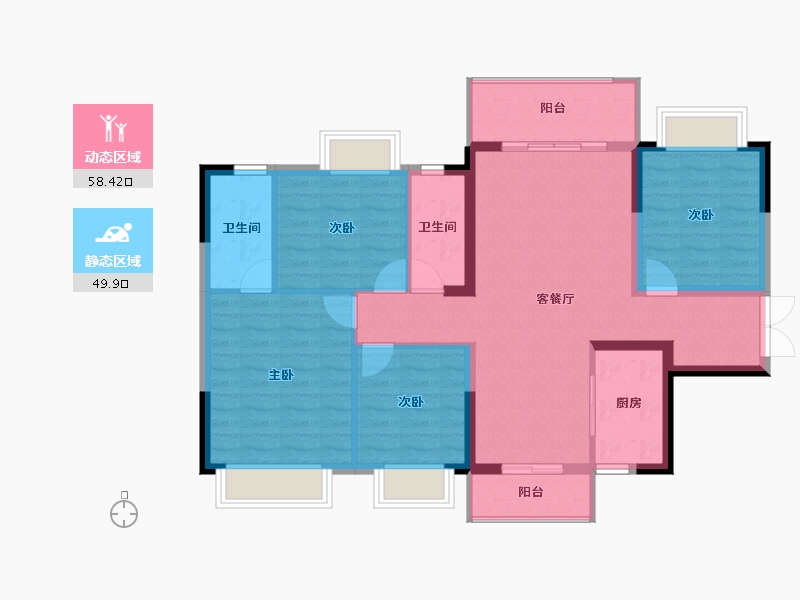 广东省-东莞市-星汇常一居-97.68-户型库-动静分区