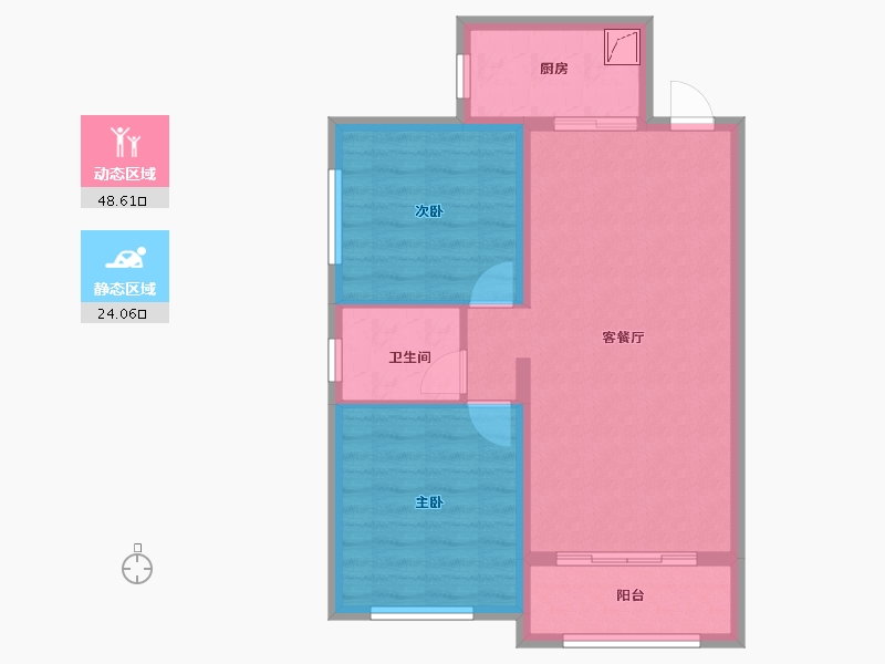 陕西省-西安市-英发新苑-80.00-户型库-动静分区