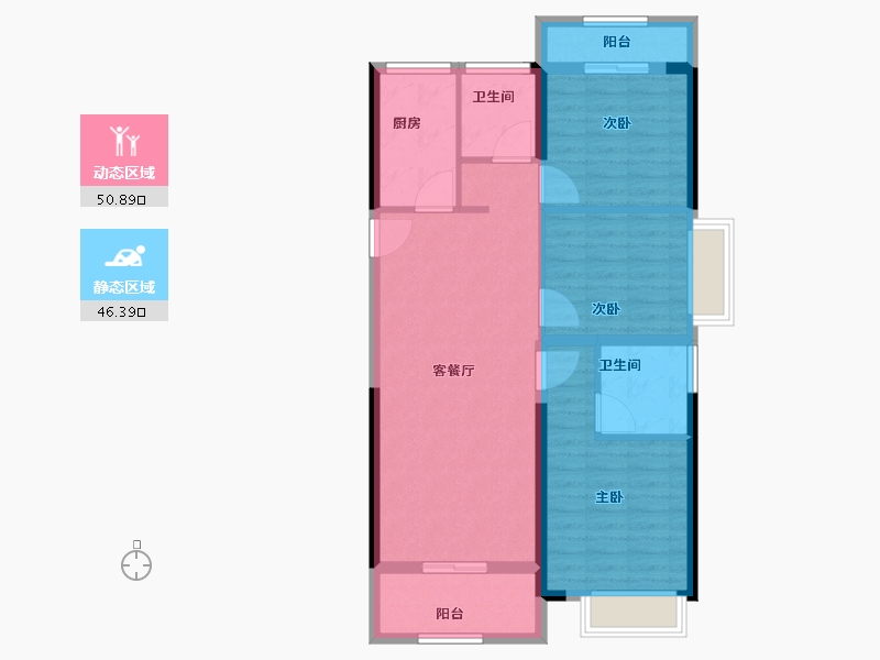 湖北省-武汉市-城投丰山府-87.26-户型库-动静分区