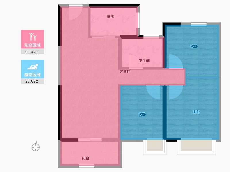 湖北省-武汉市-城投丰山府-76.08-户型库-动静分区