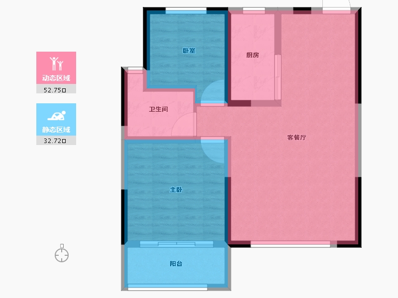 山东省-潍坊市-创投·潍州金谷-76.80-户型库-动静分区