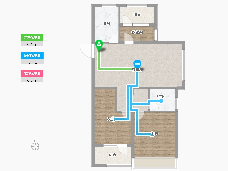 山东省-烟台市-天泰学府壹号-77.77-户型库-动静线